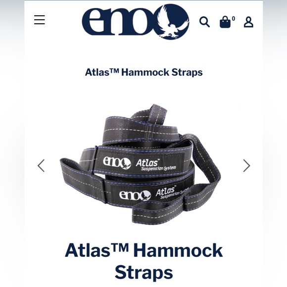 NEW - Eno DoubleNest Hammock and Suspension Straps - Red/Charcoal - Picture 8 of 10